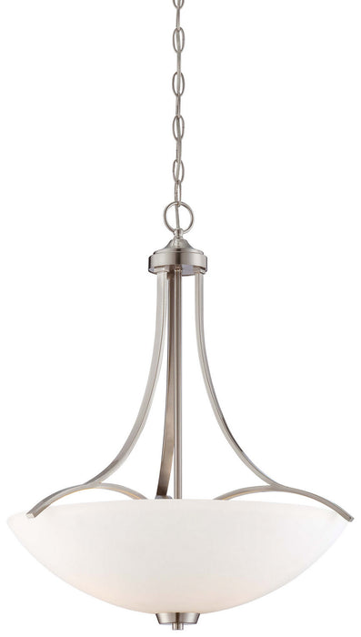 Minka-Lavery 4964-84 Three Light Pendant, Brushed Nickel