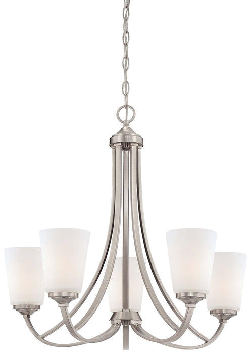 Minka-Lavery 4965-84 Five Light Chandelier, Brushed Nickel (Open Box - Final Sale)