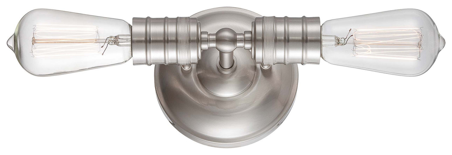 Minka-Lavery 5130-84 Two Light Wall Mount, Brushed Nickel