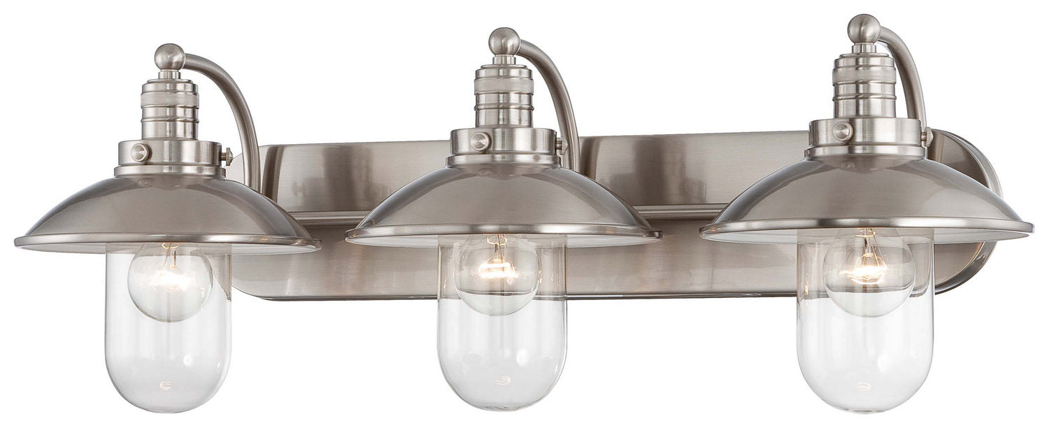 Minka-Lavery 5133-84 Three Light Bath, Brushed Nickel
