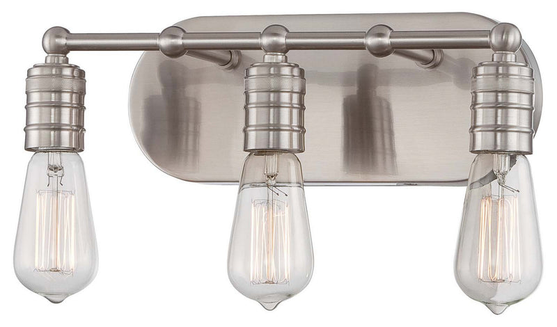 Minka-Lavery 5135-84 Three Light Bath, Brushed Nickel