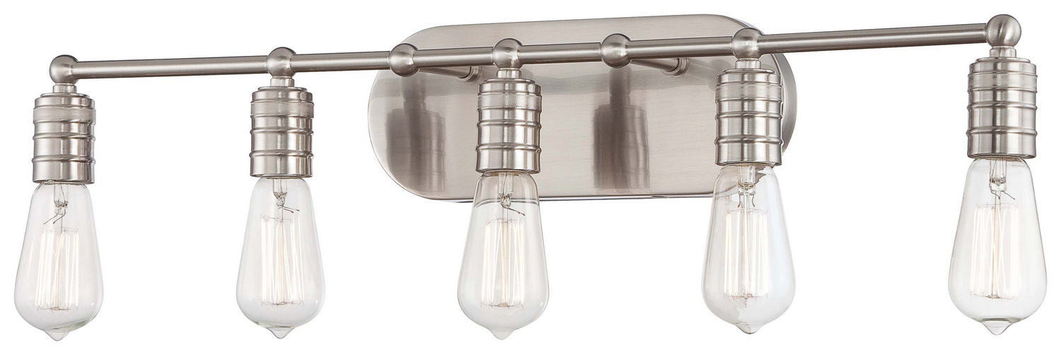 Minka-Lavery 5136-84 Five Light Bath, Brushed Nickel