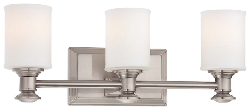 Minka-Lavery 5173-84 Three Light Bath, Brushed Nickel
