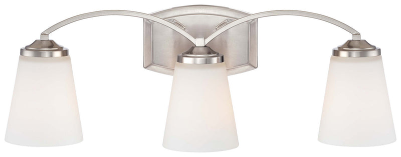 Minka-Lavery 6963-84 Three Light Bath, Brushed Nickel