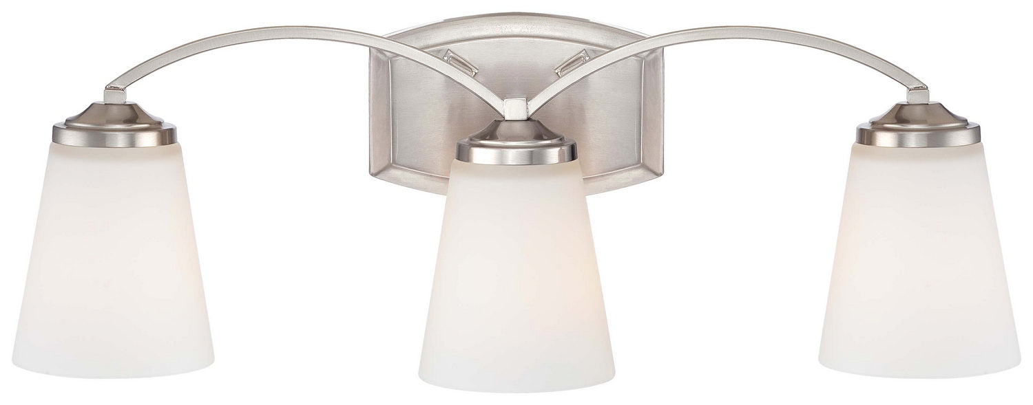 Minka-Lavery 6963-84 Three Light Bath, Brushed Nickel