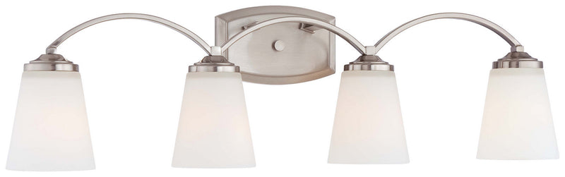 Minka-Lavery 6964-84 Four Light Bath, Brushed Nickel