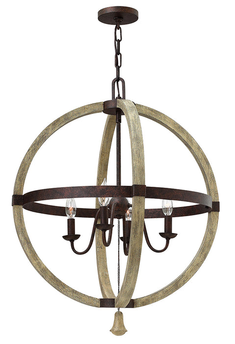 Fredrick Ramond FR40564IRR LED Chandelier, Iron Rust