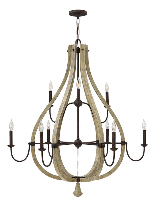 Fredrick Ramond FR40578IRR LED Chandelier, Iron Rust