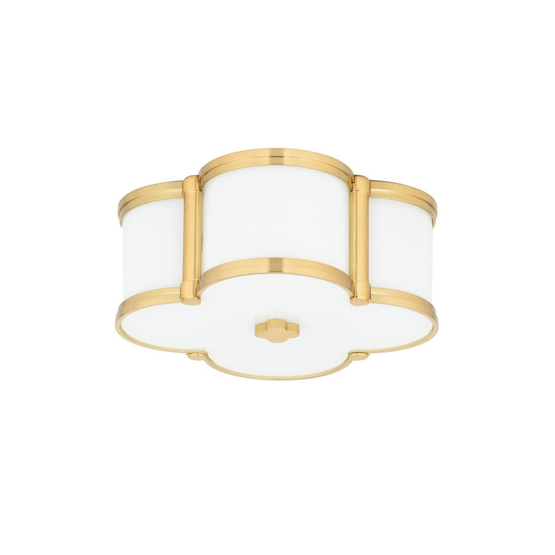 Hudson Valley 1212-AGB Two Light Flush Mount, Aged Brass