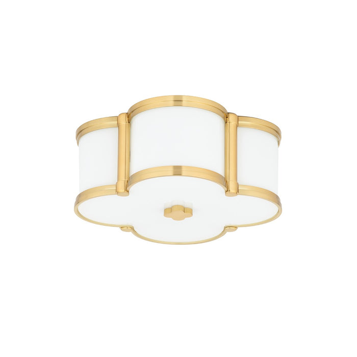 Hudson Valley 1212-AGB Two Light Flush Mount, Aged Brass