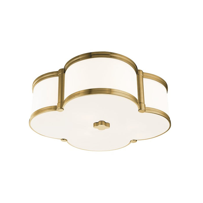 Hudson Valley 1216-AGB Three Light Flush Mount, Aged Brass