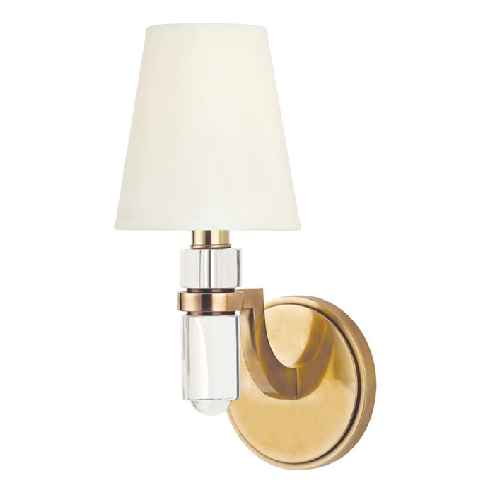 Hudson Valley 981-AGB-WS One Light Wall Sconce, Aged Brass