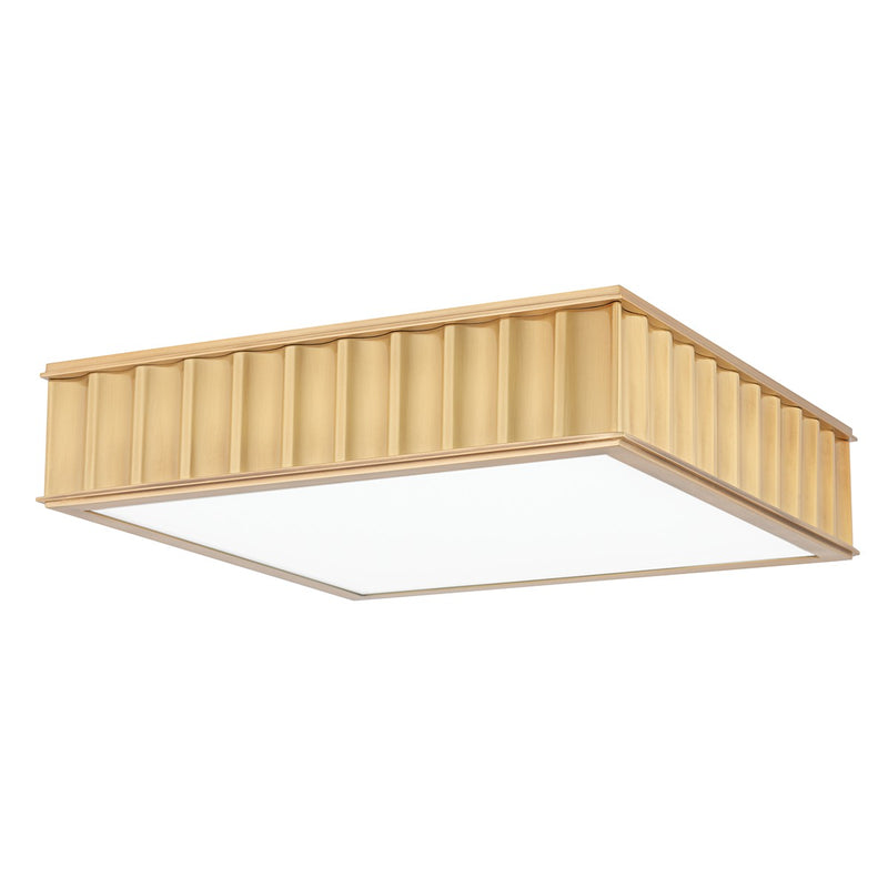 Hudson Valley 932-AGB Three Light Flush Mount, Aged Brass