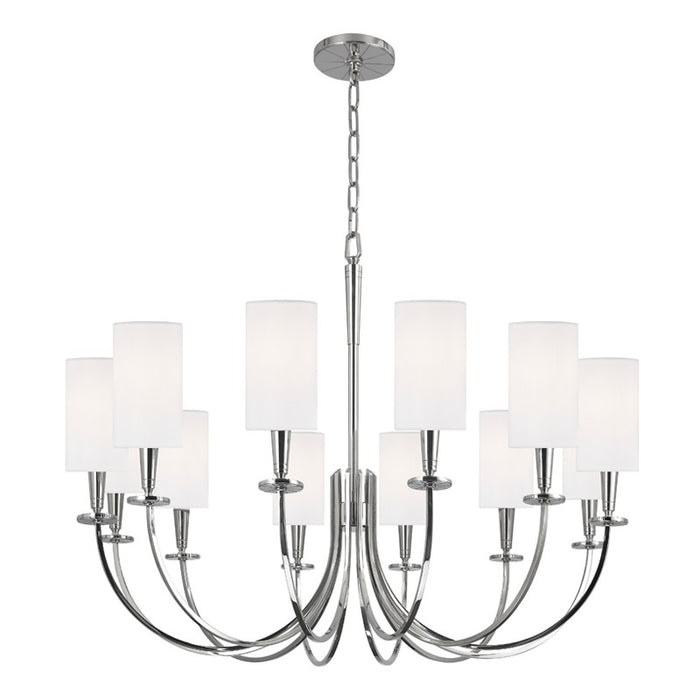 Hudson Valley 8032-PN 12 Light Chandelier, Polished Nickel