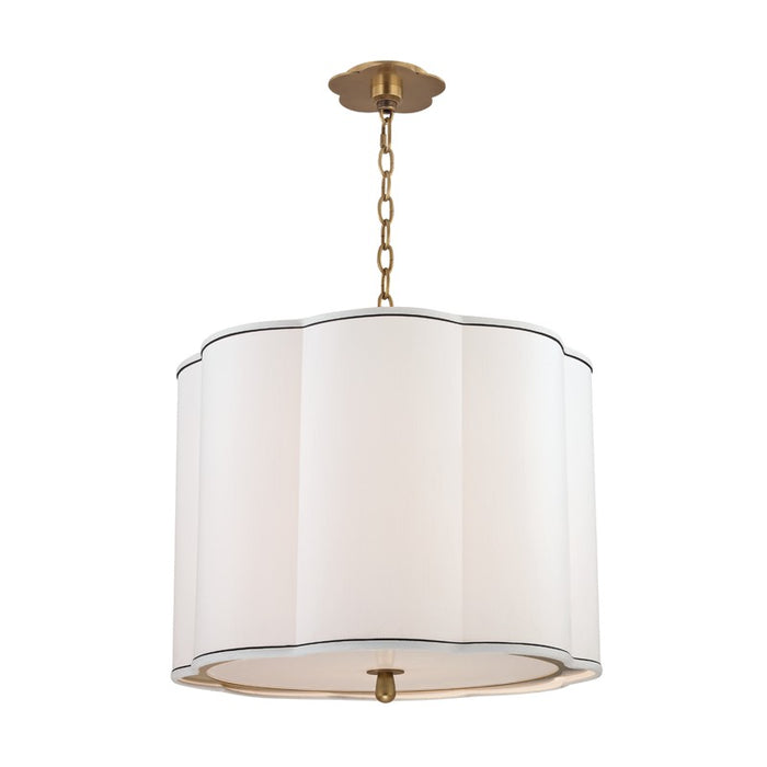 Hudson Valley 7920-AGB Four Light Pendant, Aged Brass