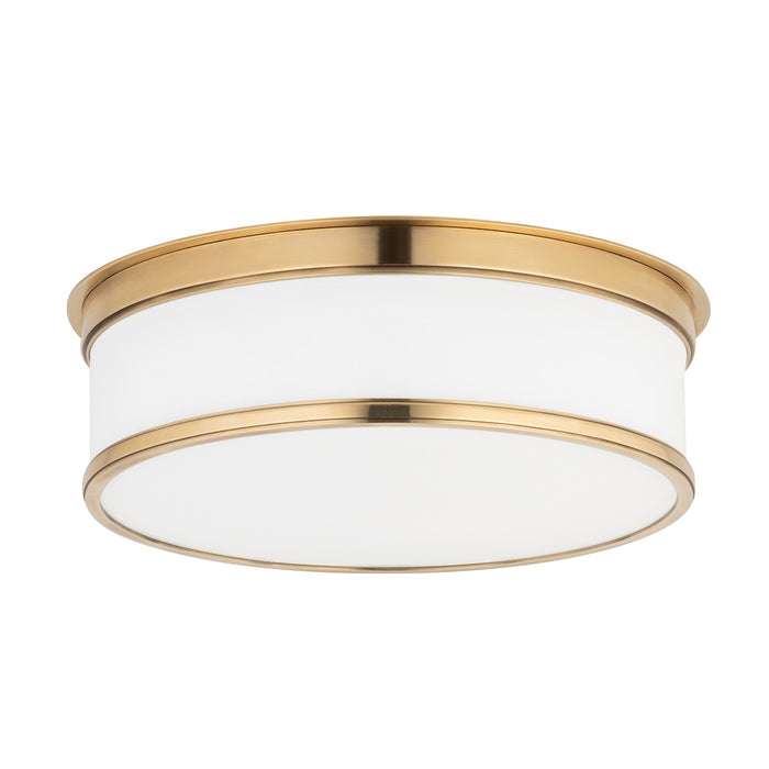 Hudson Valley 715-AGB Three Light Flush Mount, Aged Brass