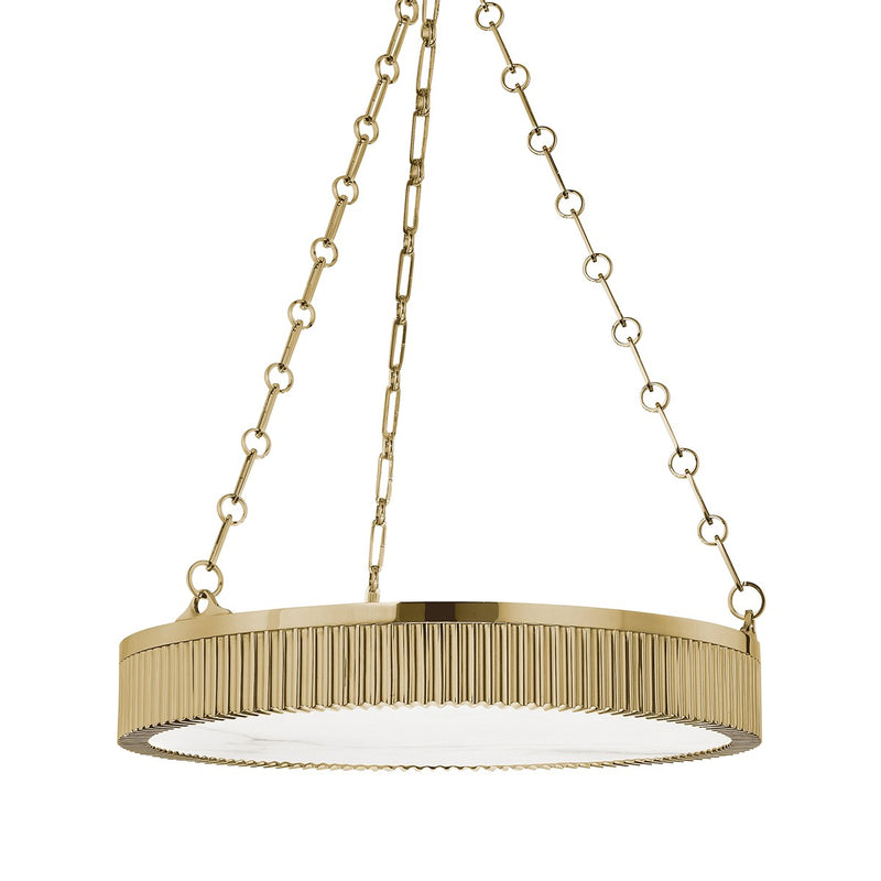 Hudson Valley 522-AGB Five Light Chandelier, Aged Brass