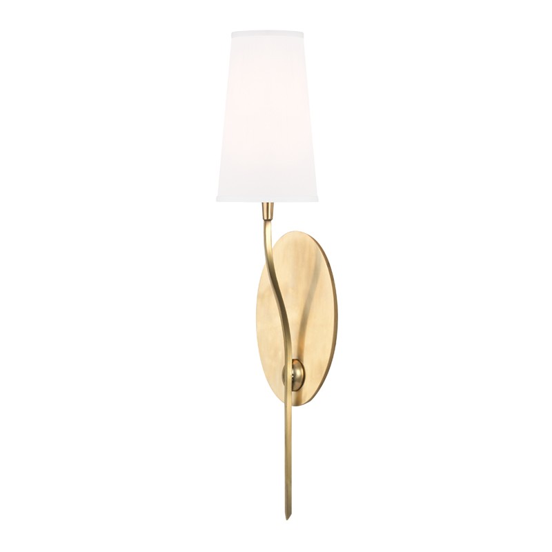 Hudson Valley 3711-AGB-WS One Light Wall Sconce, Aged Brass