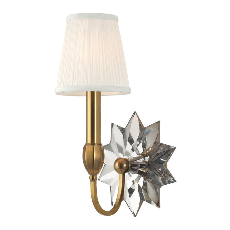 Hudson Valley 3211-AGB One Light Wall Sconce, Aged Brass