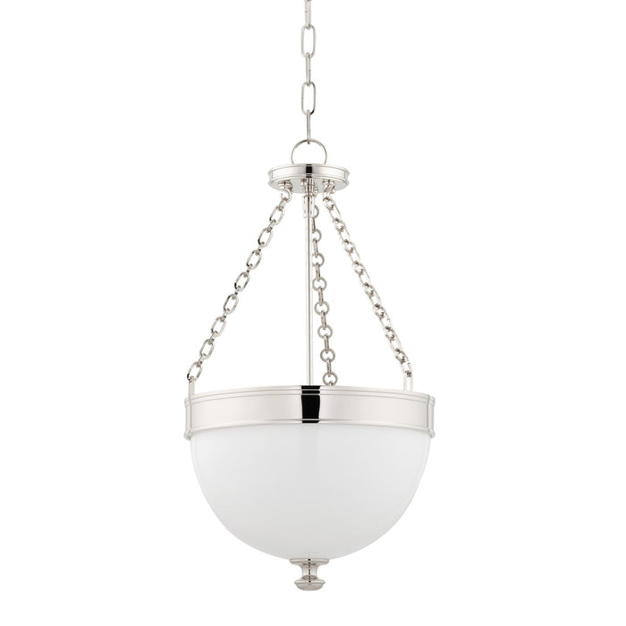 Hudson Valley 324-PN Three Light Pendant, Polished Nickel