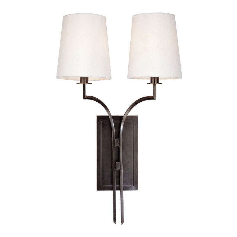 Hudson Valley 3112-OB Two Light Wall Sconce, Old Bronze