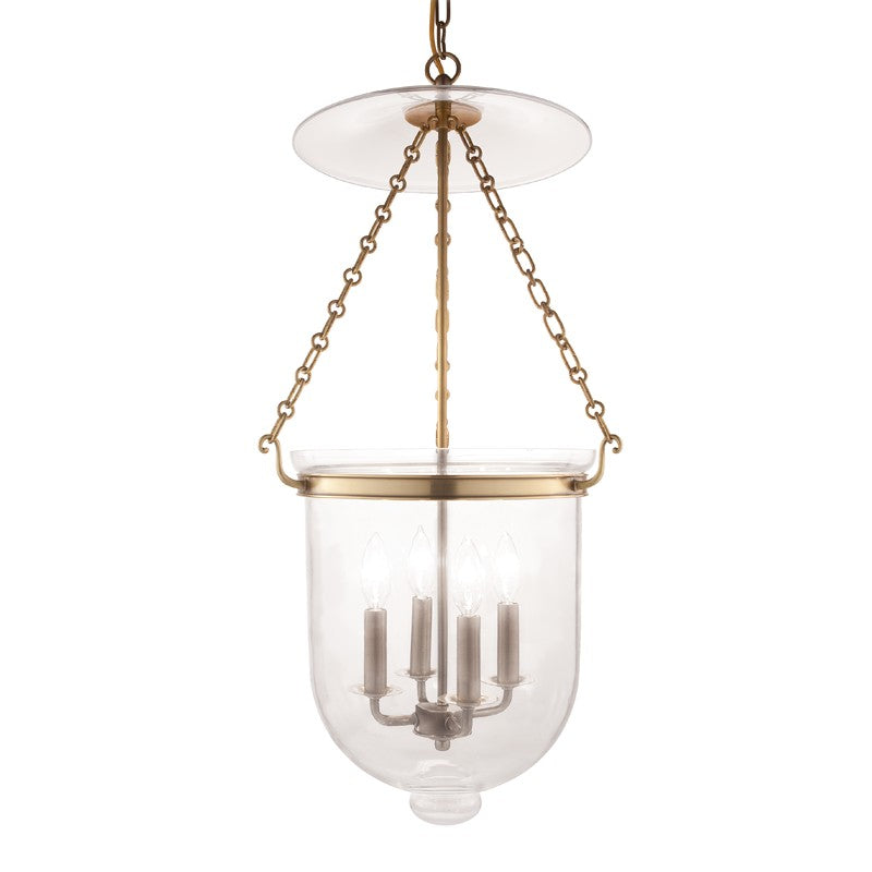 Hudson Valley 255-AGB-C1 Four Light Pendant, Aged Brass