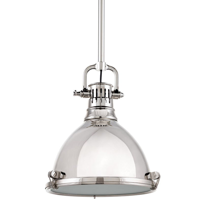 Hudson Valley 2211-PN One Light Pendant, Polished Nickel
