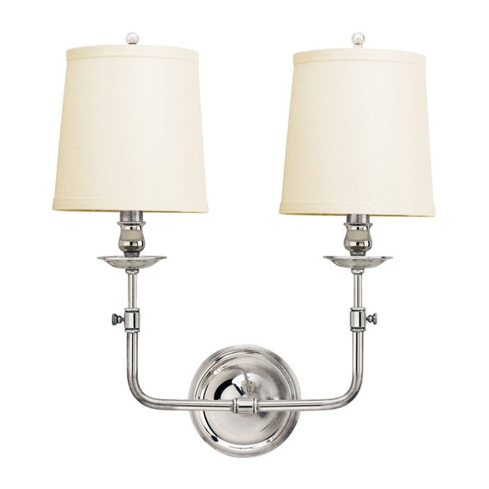 Hudson Valley 172-PN Two Light Wall Sconce, Polished Nickel