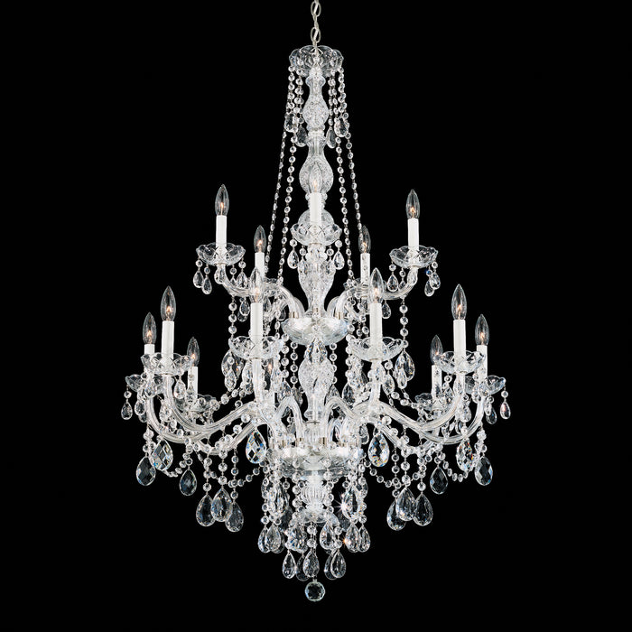 Schonbek 1308-40H 15 Light Chandelier, Polished Silver