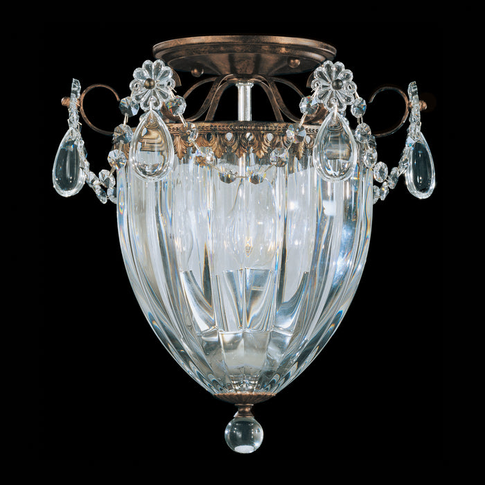 Schonbek 1242-76 Three Light Semi-Flush Mount, Heirloom Bronze