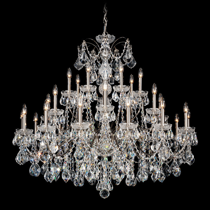 Schonbek 1718-49 28 Light Chandelier, Black Pearl