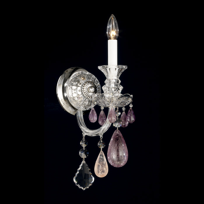 Schonbek 5501AM One Light Wall Sconce, Polished Silver