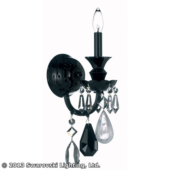 Schonbek 5501BK One Light Wall Sconce, Jet Black