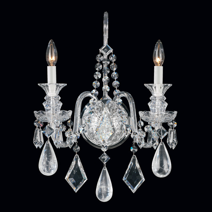 Schonbek 5502CL Two Light Wall Sconce, Polished Silver
