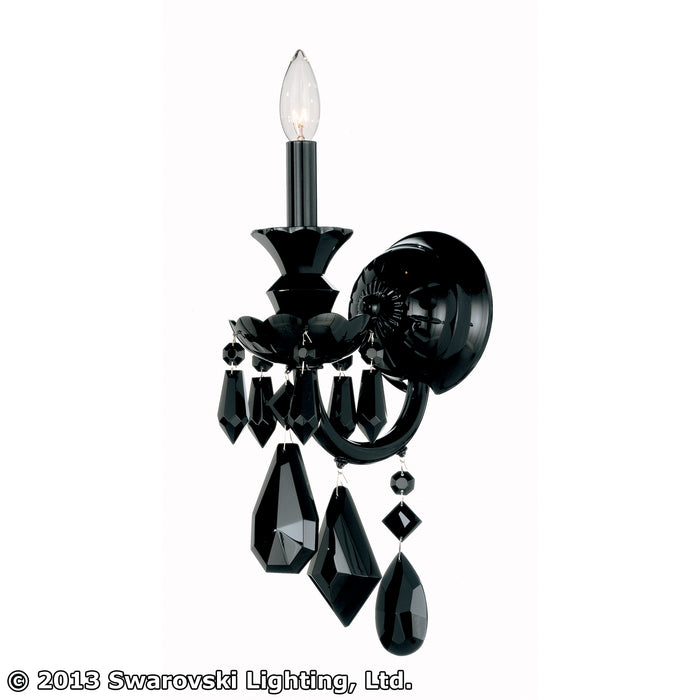 Schonbek 5701BK One Light Wall Sconce, Jet Black