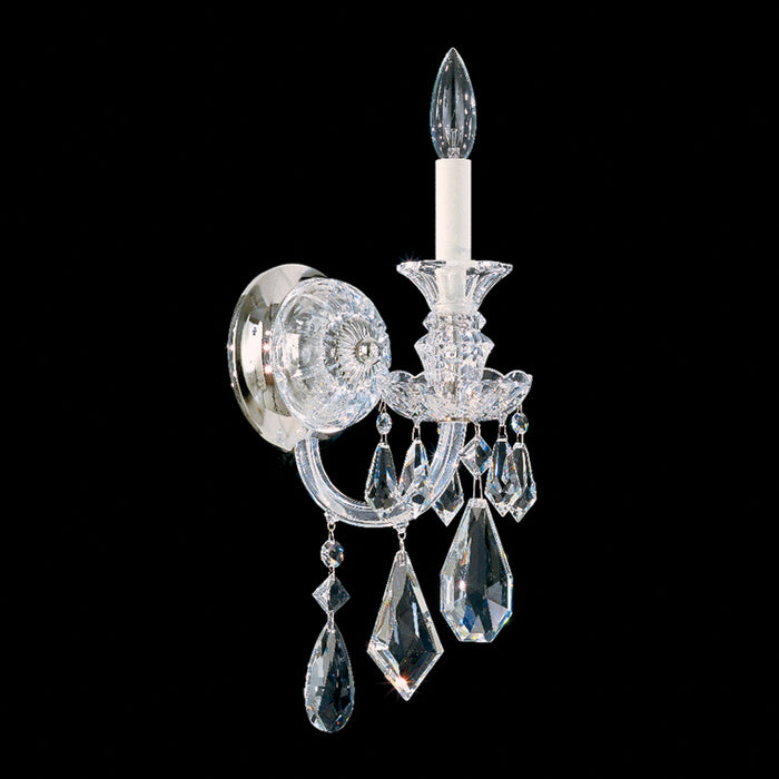 Schonbek 5701CL One Light Wall Sconce, Polished Silver
