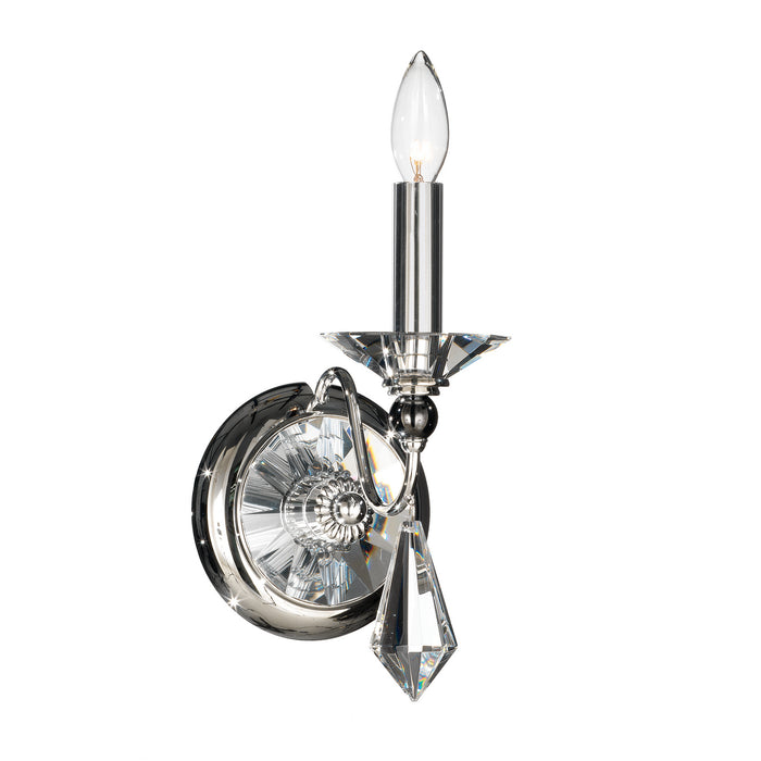Schonbek 9671-40CL One Light Wall Sconce, Polished Silver