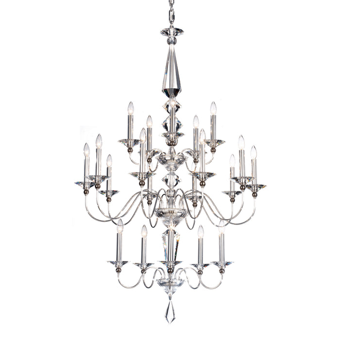 Schonbek 9690-40CL 20 Light Chandelier, Silver