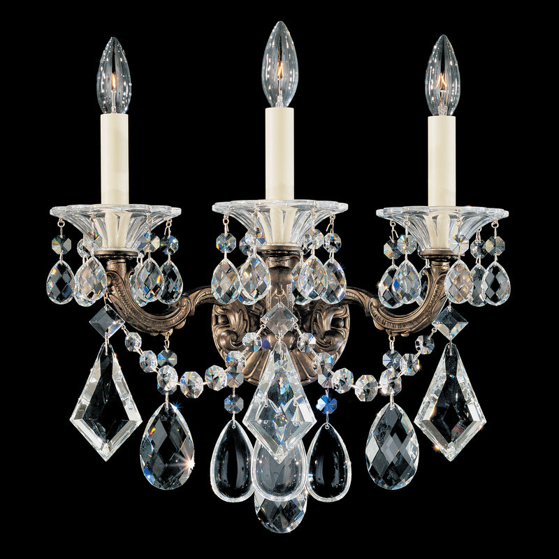 Schonbek 5002-76 Three Light Wall Sconce, Heirloom Bronze