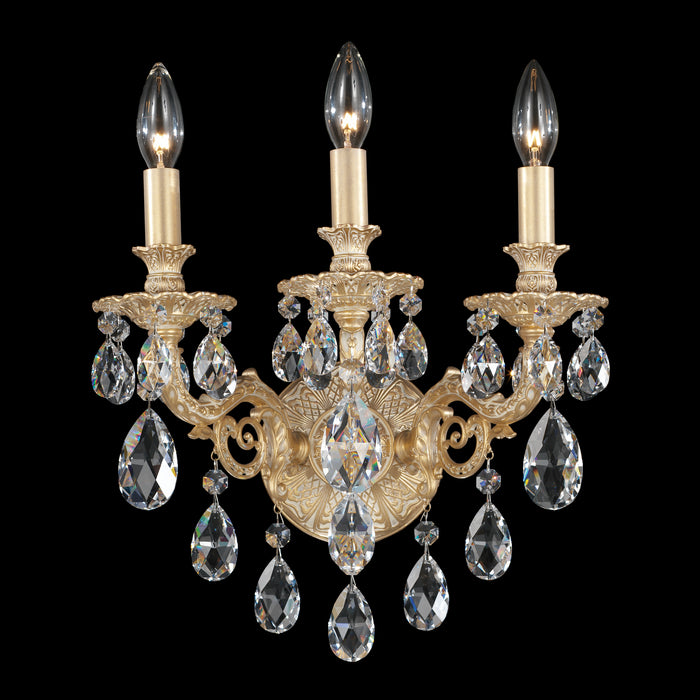 Schonbek 5643-27S Three Light Wall Sconce, Parchment Gold