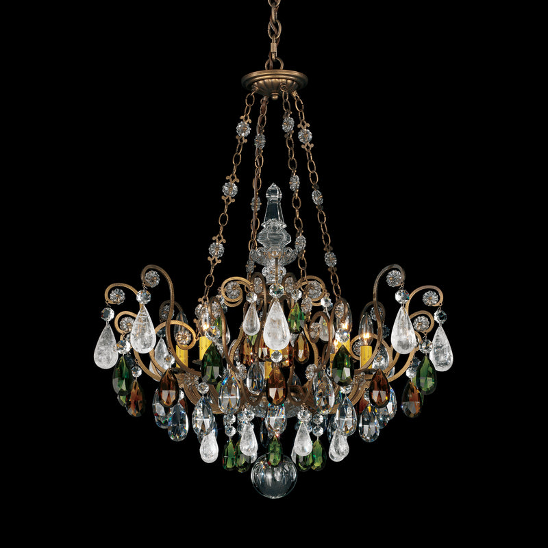 Schonbek 3587-23OS Eight Light Pendant, Etruscan Gold