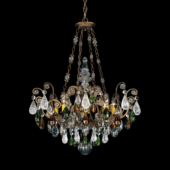 Schonbek 3587-23OS Eight Light Pendant, Etruscan Gold