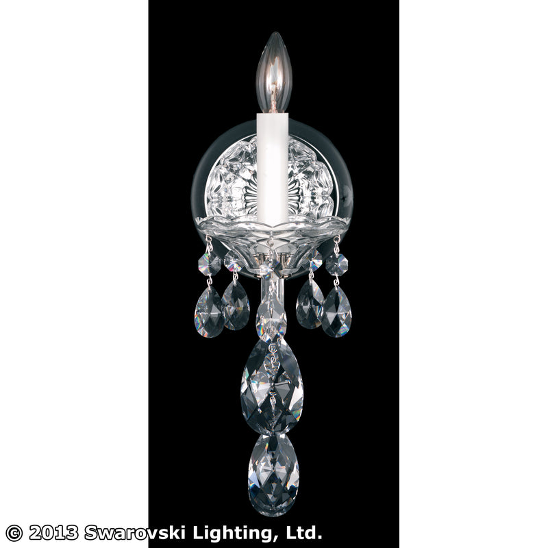 Schonbek 2990-40A One Light Wall Sconce, Silver