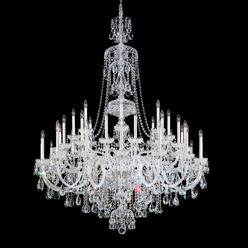 Schonbek 3612-40H 45 Light Chandelier, Polished Silver