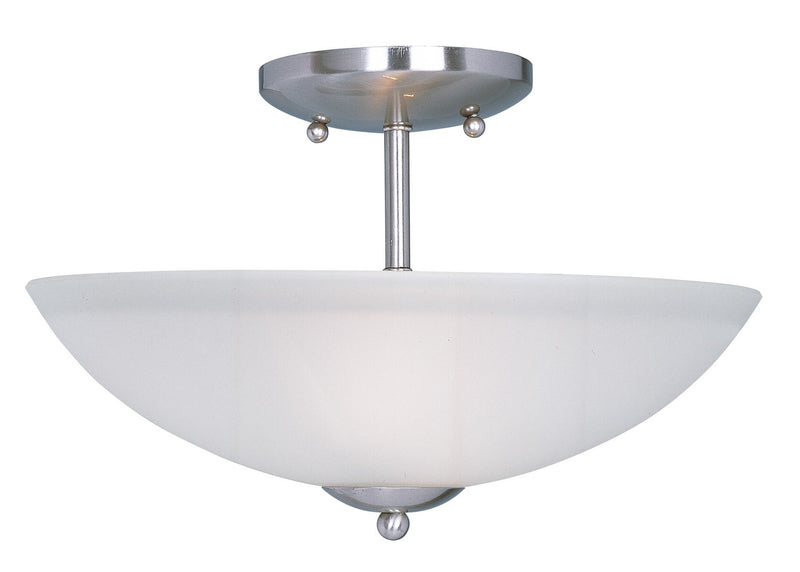 Maxim 10042FTSN Two Light Semi-Flush Mount, Satin Nickel