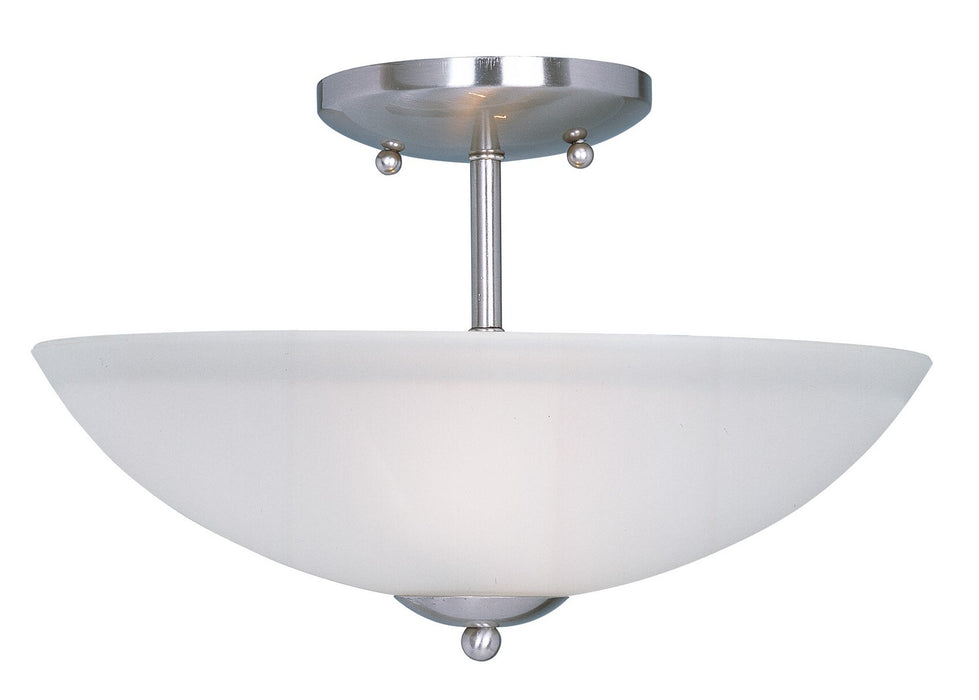 Maxim 10042FTSN Two Light Semi-Flush Mount, Satin Nickel