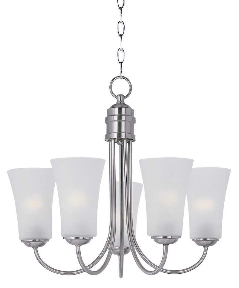 Maxim 10045FTSN Five Light Chandelier, Satin Nickel