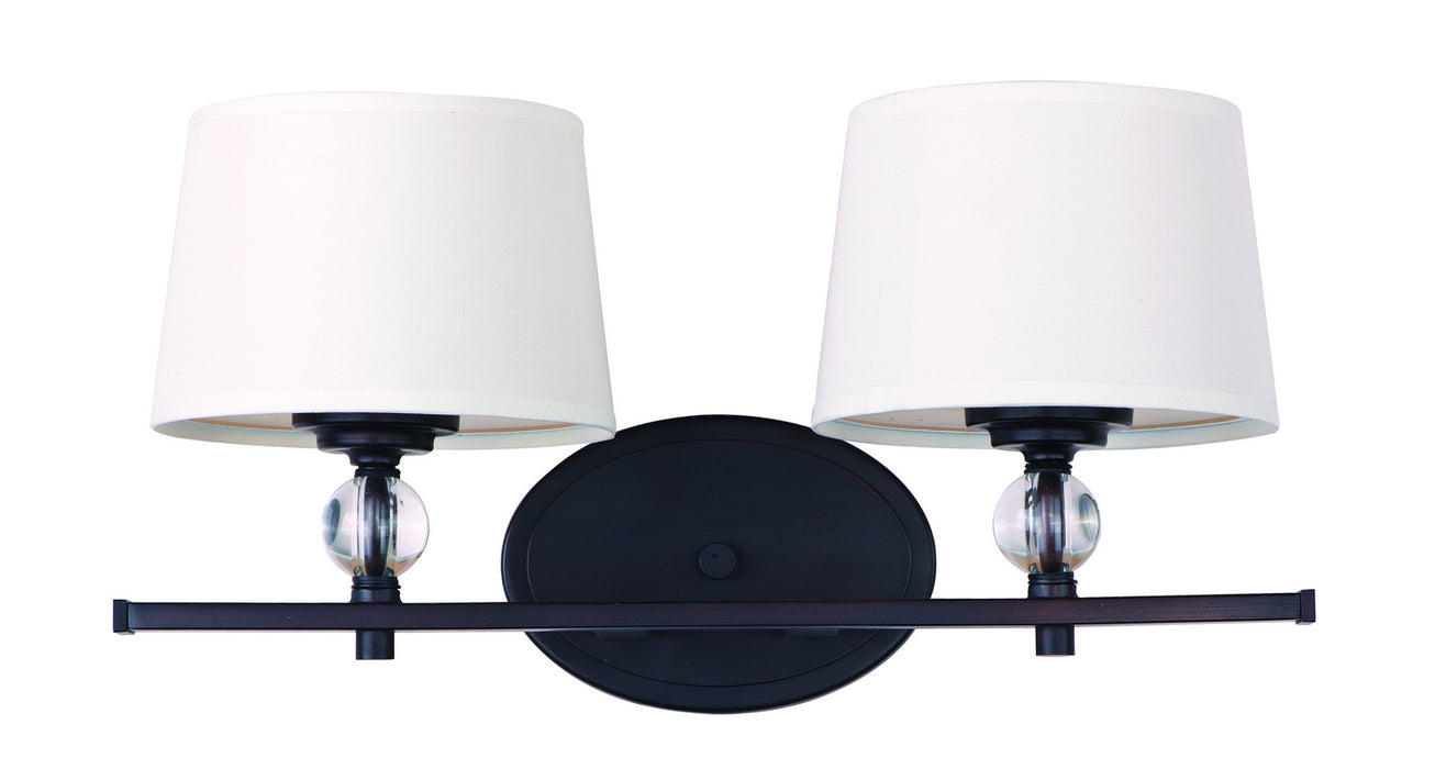 Maxim 12762WTOI Two Light Bath Vanity, Oil Rubbed Bronze