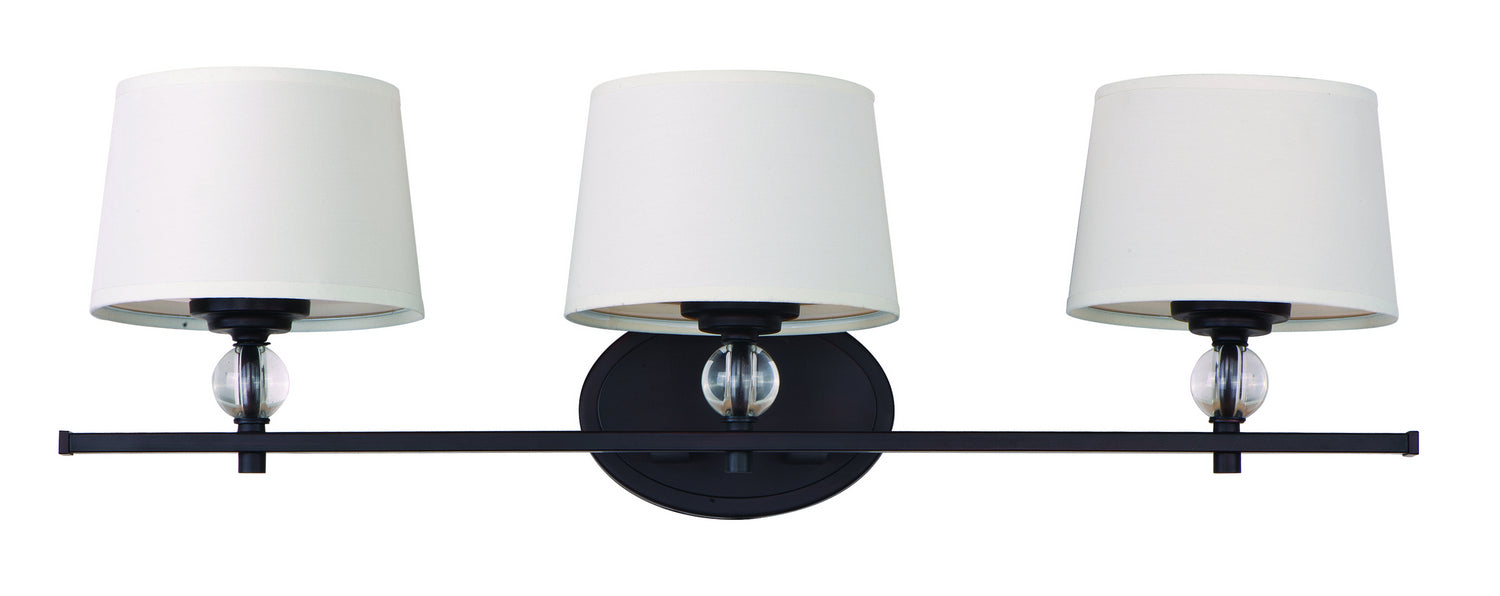 Maxim 12763WTOI Three Light Bath Vanity, Oil Rubbed Bronze