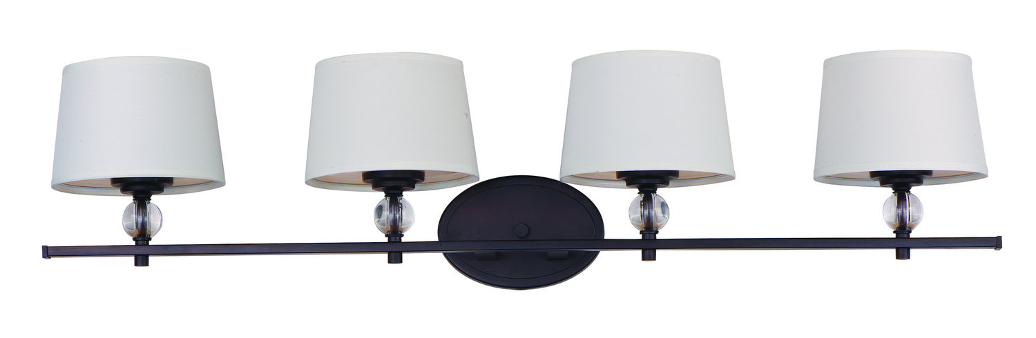 Maxim 12764WTOI Four Light Bath Vanity, Oil Rubbed Bronze